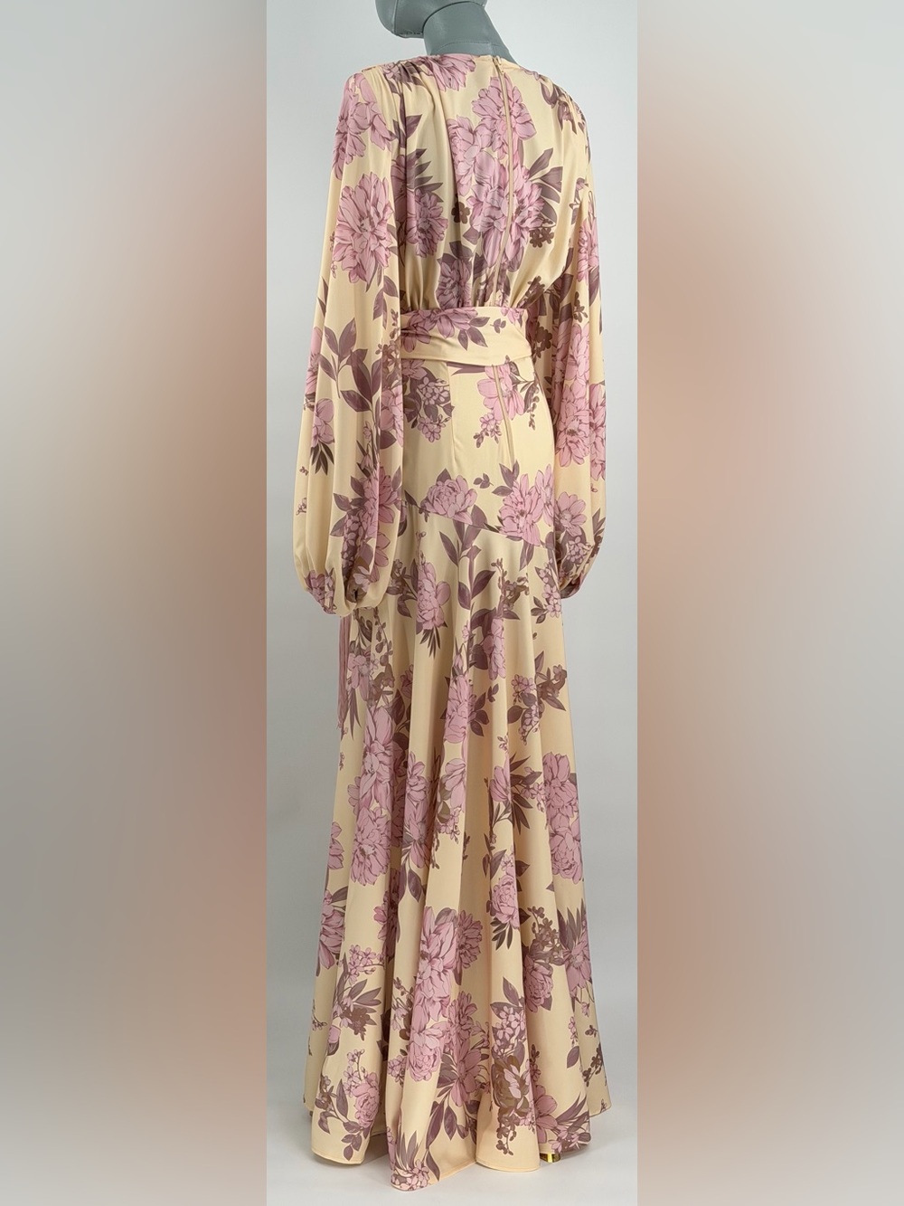 🆕 BRONX & BANCO 🧿 NWOT Magnolia Carmen Belted Fringe Gown, Blush - Sz XS US 2 - Picture 8 of 15